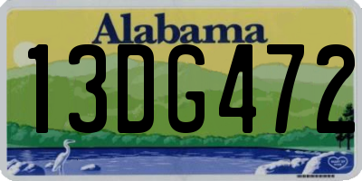 AL license plate 13DG472