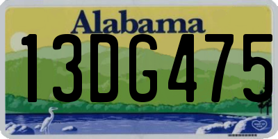 AL license plate 13DG475