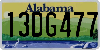 AL license plate 13DG477