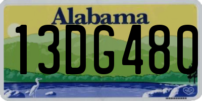 AL license plate 13DG480