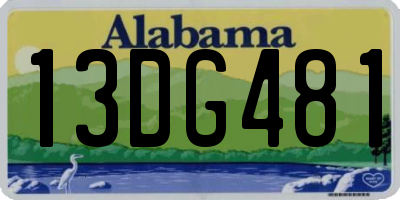AL license plate 13DG481