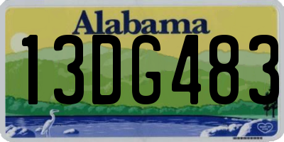 AL license plate 13DG483