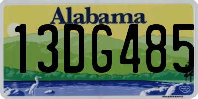 AL license plate 13DG485