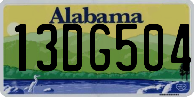 AL license plate 13DG504