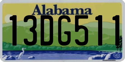 AL license plate 13DG511