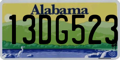AL license plate 13DG523