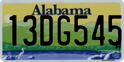 AL license plate 13DG545
