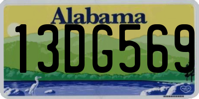 AL license plate 13DG569