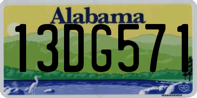 AL license plate 13DG571