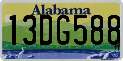 AL license plate 13DG588