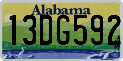 AL license plate 13DG592