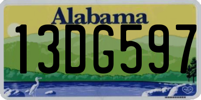 AL license plate 13DG597