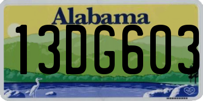 AL license plate 13DG603
