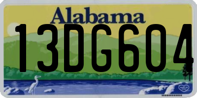 AL license plate 13DG604