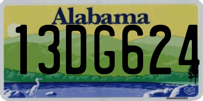 AL license plate 13DG624