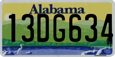 AL license plate 13DG634