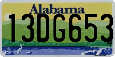 AL license plate 13DG653