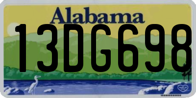 AL license plate 13DG698