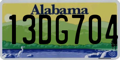 AL license plate 13DG704