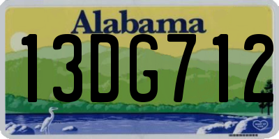 AL license plate 13DG712