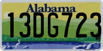 AL license plate 13DG723