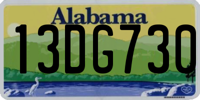AL license plate 13DG730