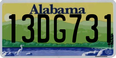 AL license plate 13DG731