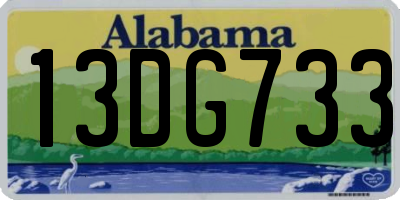 AL license plate 13DG733