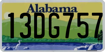 AL license plate 13DG757