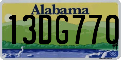 AL license plate 13DG770