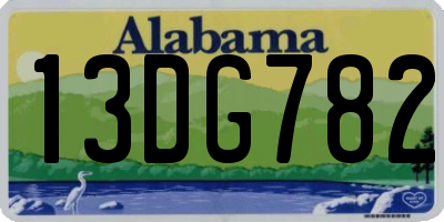 AL license plate 13DG782