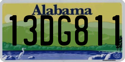 AL license plate 13DG811