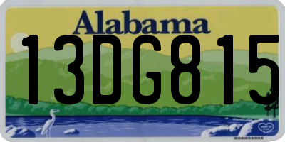 AL license plate 13DG815