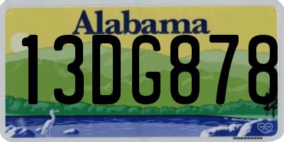 AL license plate 13DG878