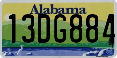 AL license plate 13DG884
