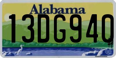 AL license plate 13DG940