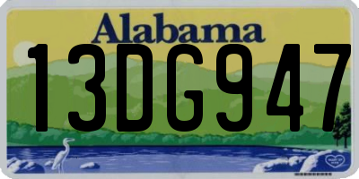 AL license plate 13DG947