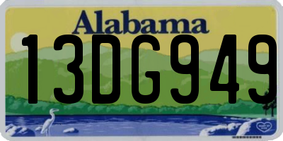 AL license plate 13DG949