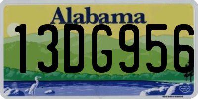 AL license plate 13DG956