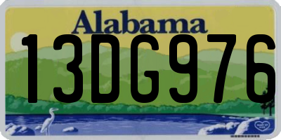 AL license plate 13DG976