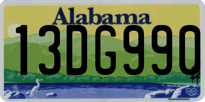 AL license plate 13DG990