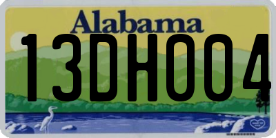 AL license plate 13DH004