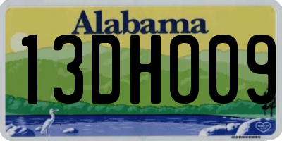 AL license plate 13DH009