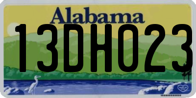 AL license plate 13DH023