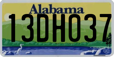 AL license plate 13DH037