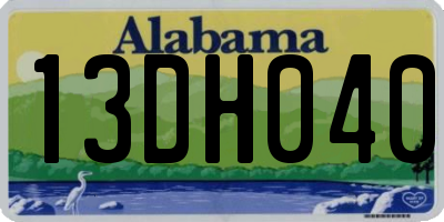 AL license plate 13DH040