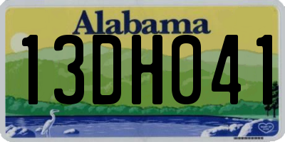 AL license plate 13DH041