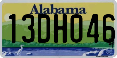 AL license plate 13DH046