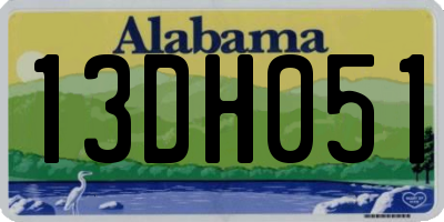 AL license plate 13DH051