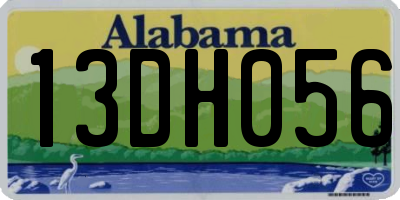 AL license plate 13DH056